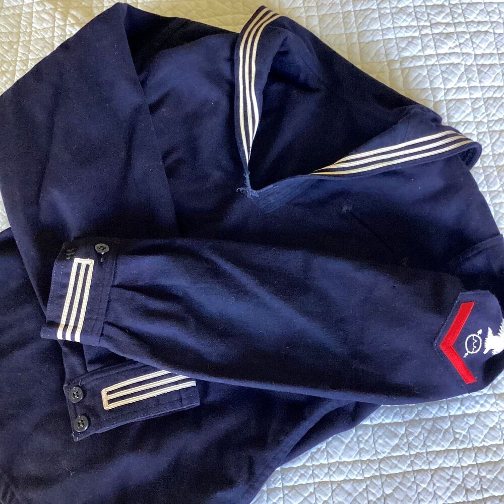 Naval Clothing Depot Wool Uniform Shirt Cracker Jack US Navy